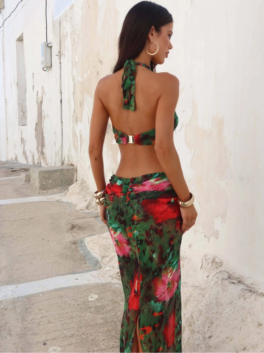 HAYAMI MAXI DRESS RUBY HIBISCUS - M - Picture 3 of 4